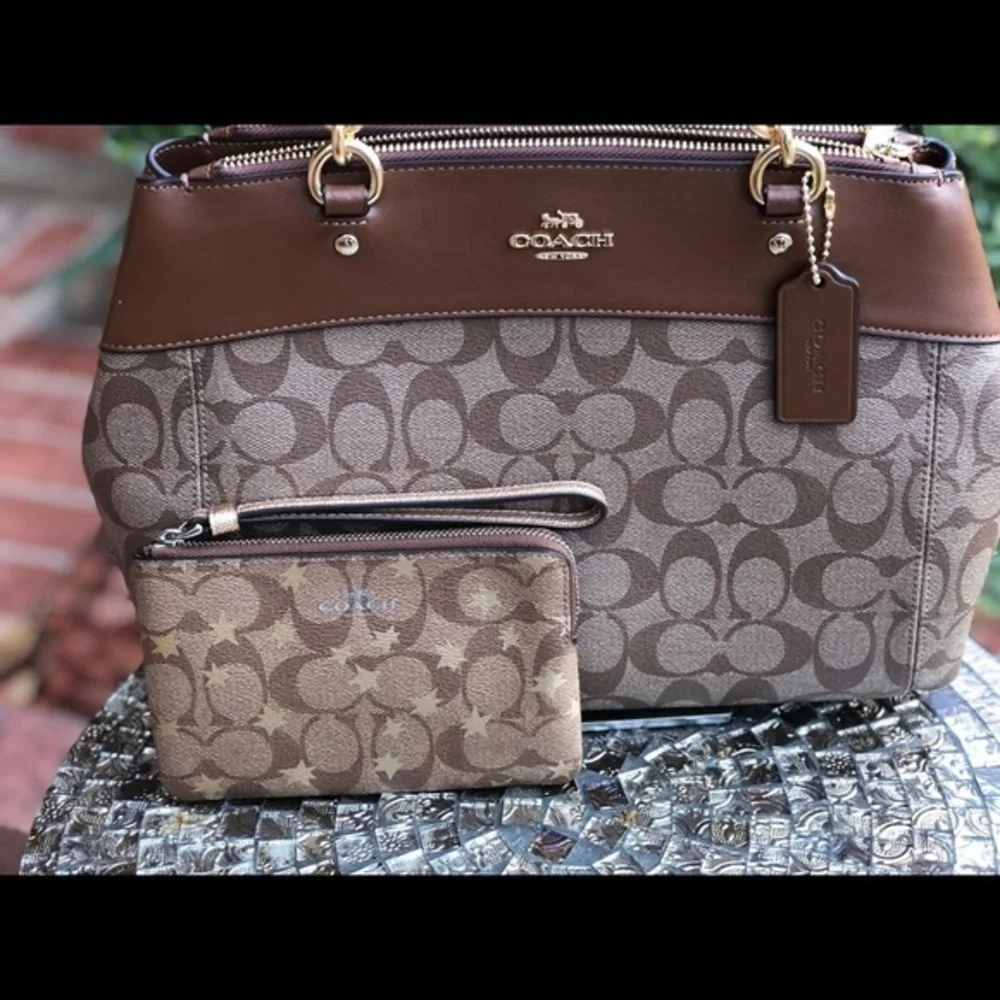 Coach Brooke Carryall Satchel In Khaki bag only